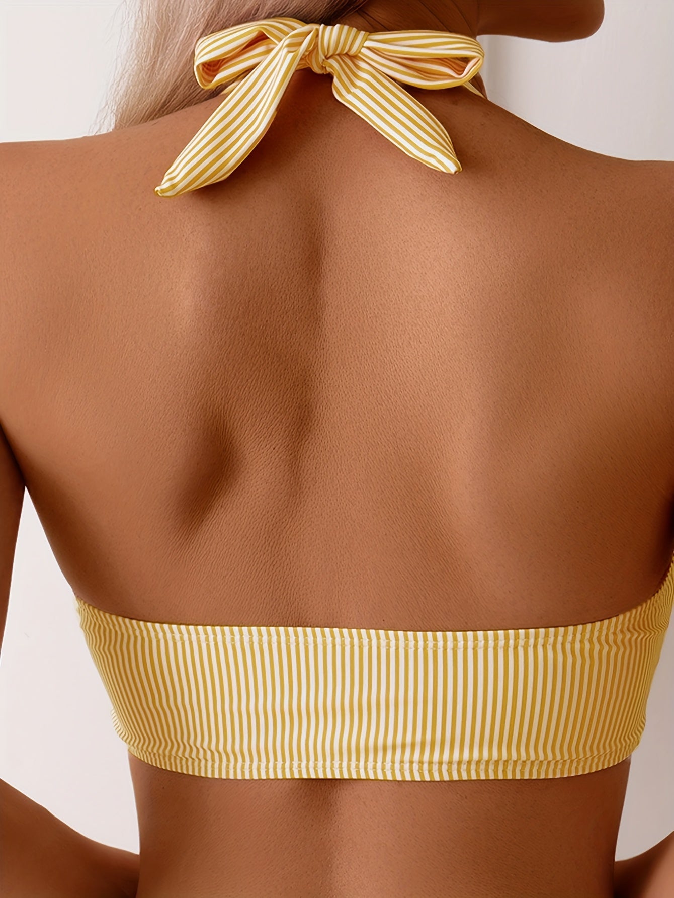 Sienna – Pruhované bikiny s vázáním za krk
