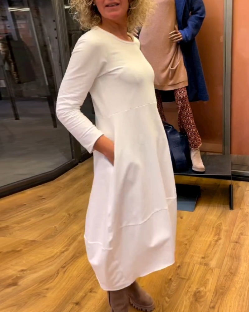 Clara | Podzimní midi šaty s kapsami