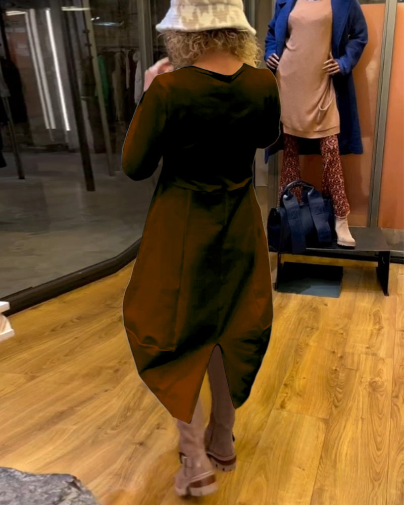 Clara | Podzimní midi šaty s kapsami