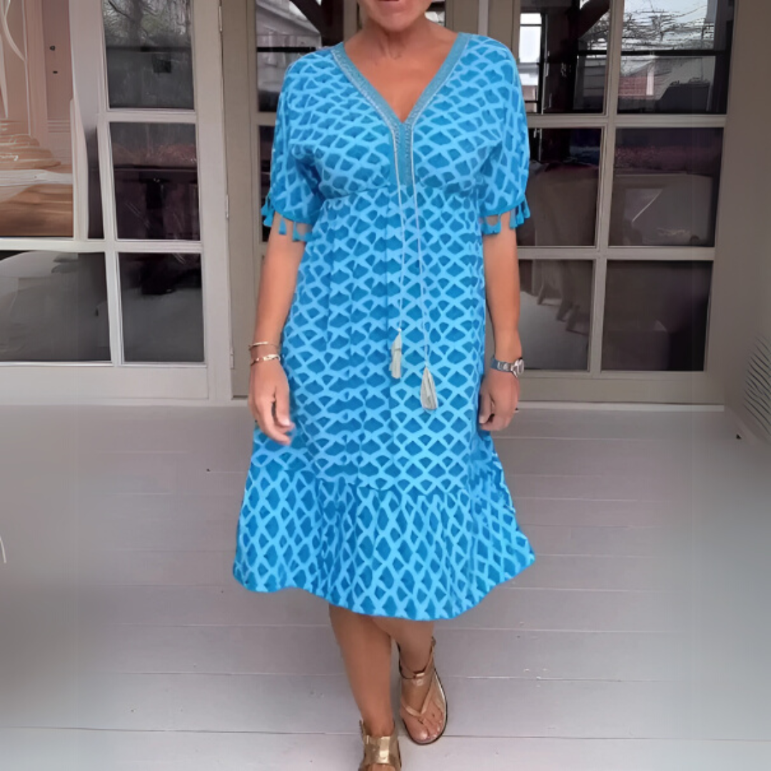 Eva | Elegantní volné šaty s V-výstřihem