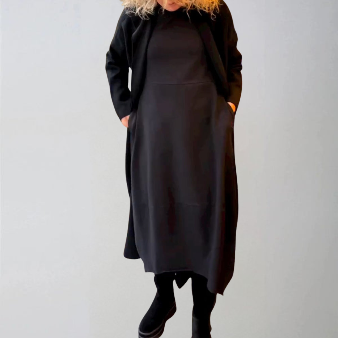 Clara | Podzimní midi šaty s kapsami