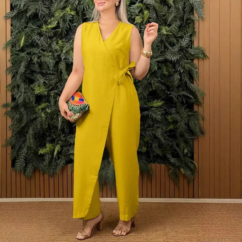 Lilianna | Stylový overal s překládaným střihem – elegance bez námahy