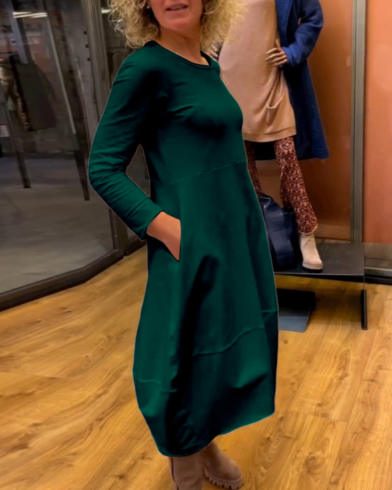 Clara | Podzimní midi šaty s kapsami