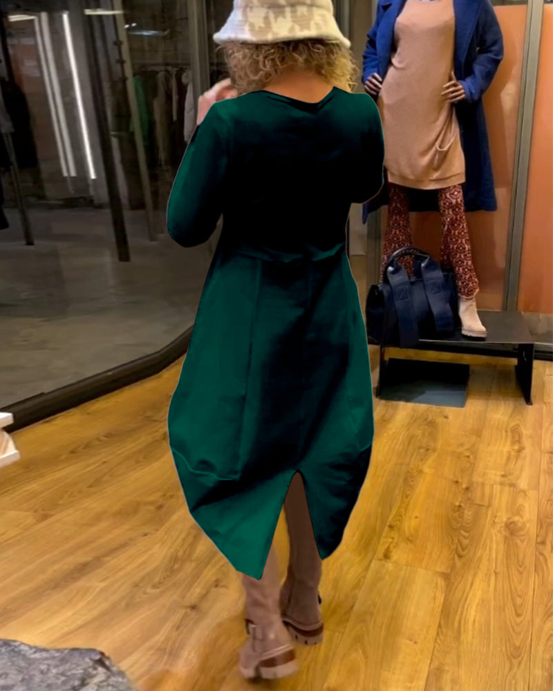 Clara | Podzimní midi šaty s kapsami