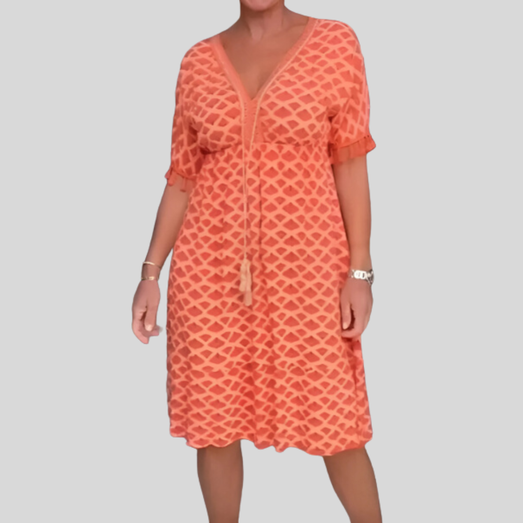 Eva | Elegantní volné šaty s V-výstřihem