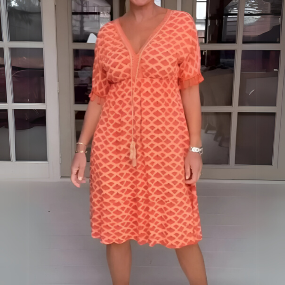 Eva | Elegantní volné šaty s V-výstřihem