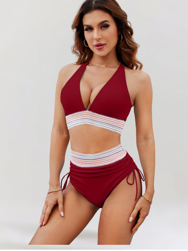Lidia – Sada Bikini s Kontrolou Břicha a Vysokým Pasem