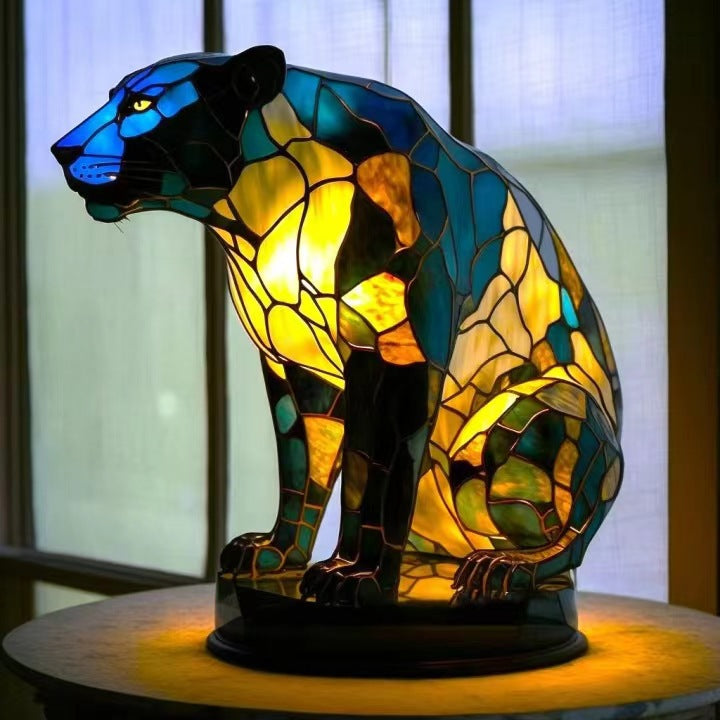 Fauve | Lampa pantera Magisk v barevném skle