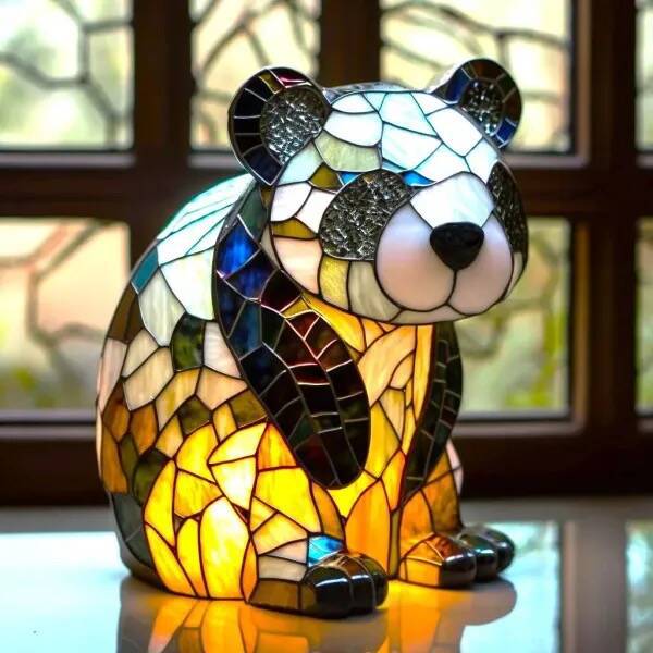 Pandaou | Lampa panda Magisk ve barevném skle