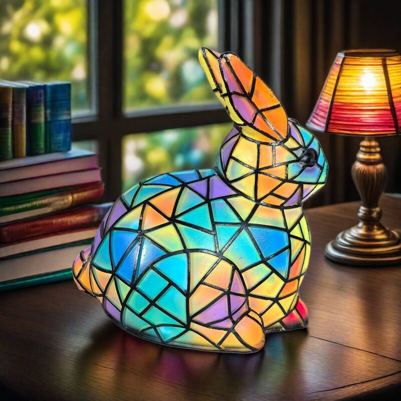 Clochette | Lampa králíček z barevného skla Magisk