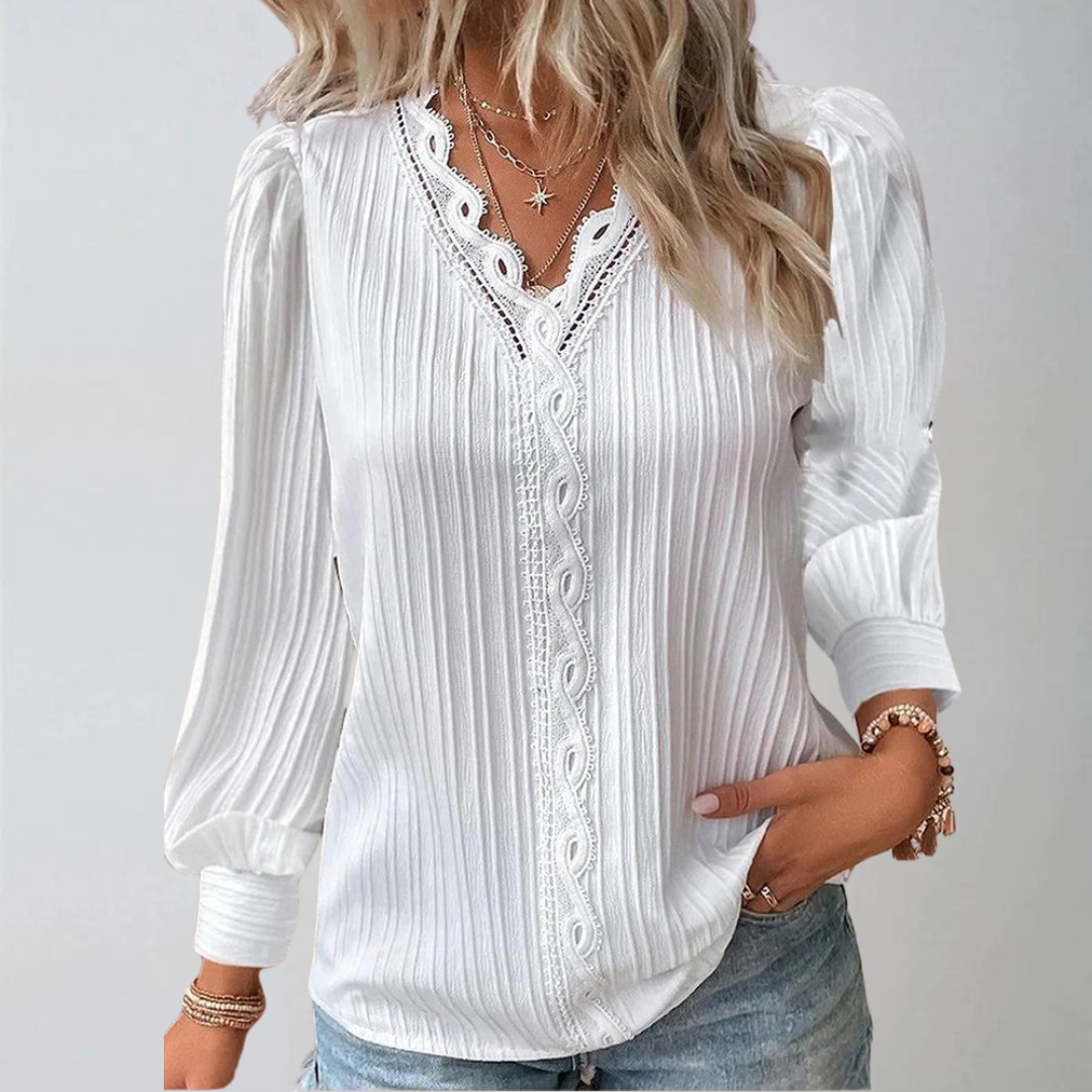 Emma | Šifonová blůza s krajkou