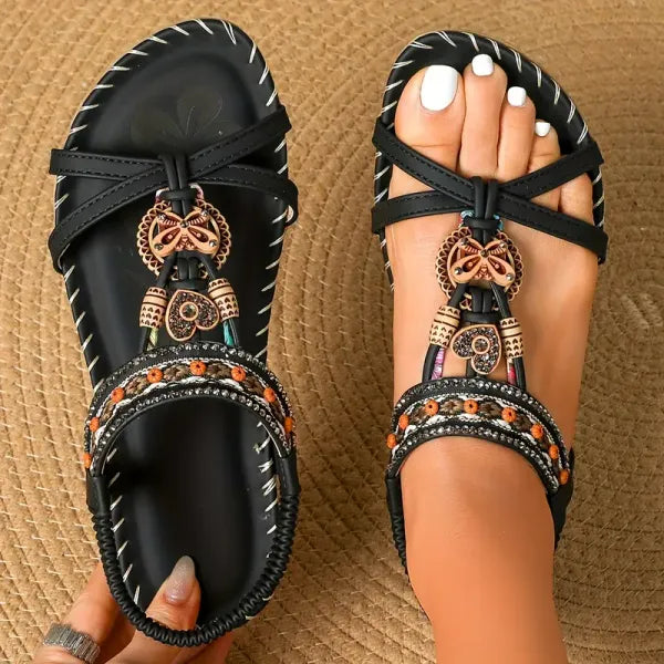 Signe – Ortopedické sandály s boho detaily