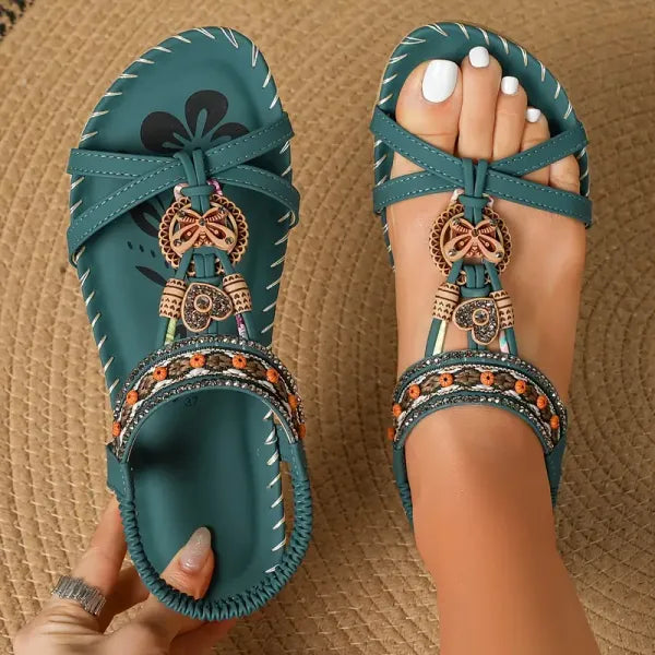 Signe – Ortopedické sandály s boho detaily