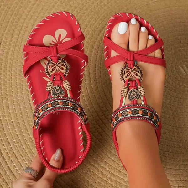 Signe – Ortopedické sandály s boho detaily